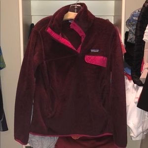 Patagonia maroon snap-T pullover